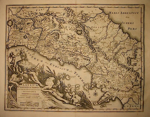 Van der Aa Pieter (1659-1733) Latium, Campania et Samnium cum eorum circum-adjacentibus regionibus 1704 Lugduni Batavorum (Leiden)